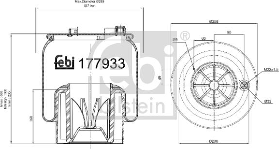 Febi Bilstein 177933 - Bellow, air suspension car-mod.net