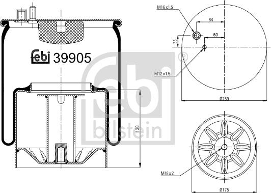 FEBI Bilstein 39905 - Bellow, air suspension car-mod.net