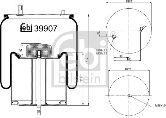 FEBI Bilstein 39907 - Bellow, air suspension car-mod.net