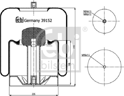 Febi Bilstein 39152 - Bellow, air suspension car-mod.net
