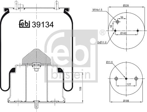 Febi Bilstein 39134 - Bellow, air suspension car-mod.net