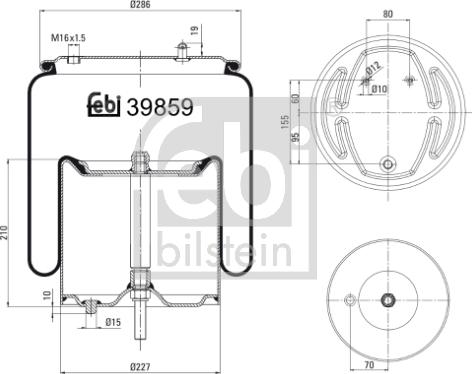 FEBI Bilstein 39859 - Bellow, air suspension car-mod.net