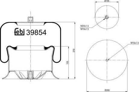 Febi Bilstein 39854 - Bellow, air suspension car-mod.net