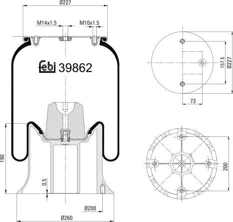 FEBI Bilstein 39862 - Bellow, air suspension car-mod.net