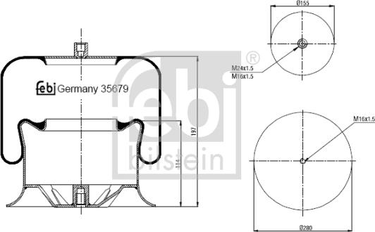 Febi Bilstein 35679 - Bellow, air suspension car-mod.net