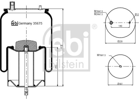 FEBI Bilstein 35675 - Bellow, air suspension car-mod.net