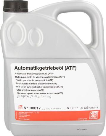 Febi Bilstein 30017 - Automatic Transmission Oil car-mod.net