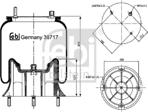 FEBI Bilstein 38717 - Bellow, air suspension car-mod.net
