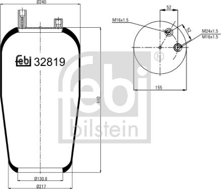 Febi Bilstein 32819 - Bellow, air suspension car-mod.net