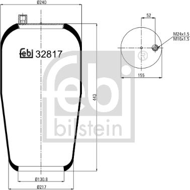Febi Bilstein 32817 - Bellow, air suspension car-mod.net