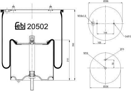 FEBI Bilstein 20502 - Bellow, air suspension car-mod.net
