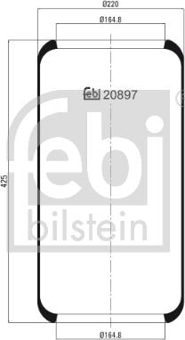 Febi Bilstein 20897 - Bellow, air suspension car-mod.net