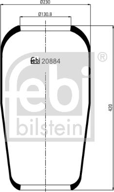 Febi Bilstein 20884 - Bellow, air suspension car-mod.net