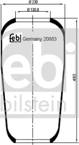 FEBI Bilstein 20883 - Bellow, air suspension car-mod.net