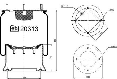 Febi Bilstein 20313 - Bellow, air suspension car-mod.net