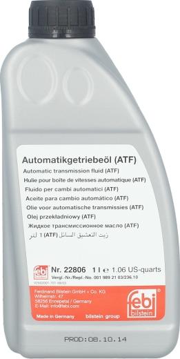 Febi Bilstein 22806 - Automatic Transmission Oil car-mod.net