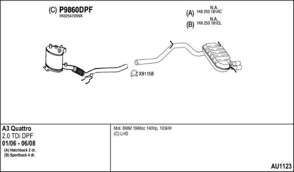 Fenno AU1123 - Exhaust System car-mod.net