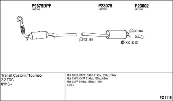 Fenno FO1116 - Exhaust System car-mod.net