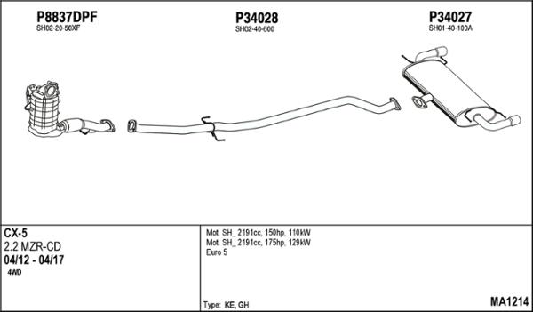 Fenno MA1214 - Exhaust System car-mod.net