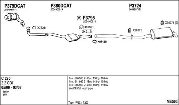 Fenno ME503 - Exhaust System car-mod.net
