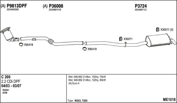 Fenno ME1018 - Exhaust System car-mod.net