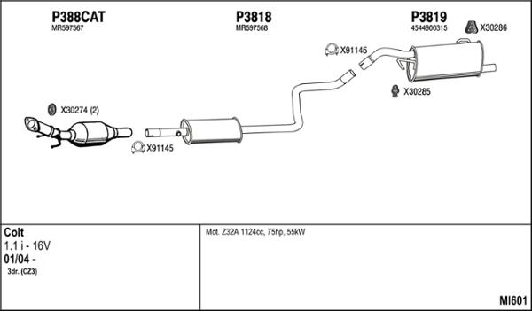 Fenno MI601 - Exhaust System car-mod.net