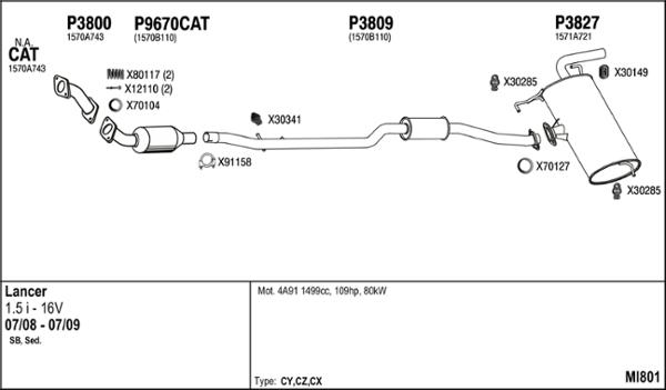Fenno MI801 - Exhaust System car-mod.net