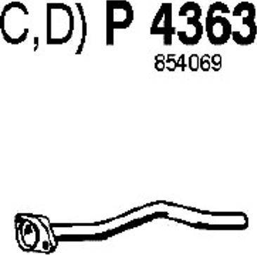 Fenno P4363 - Exhaust Pipe car-mod.net