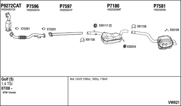 Fenno VW921 - Exhaust System car-mod.net