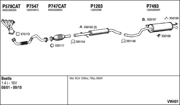 Fenno VW401 - Exhaust System car-mod.net