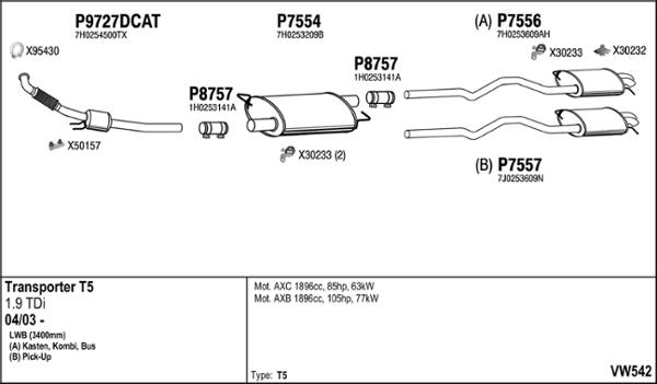 Fenno VW542 - Exhaust System car-mod.net