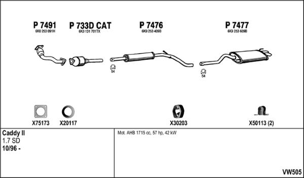 Fenno VW505 - Exhaust System car-mod.net