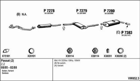 Fenno VW052.3 - Exhaust System car-mod.net