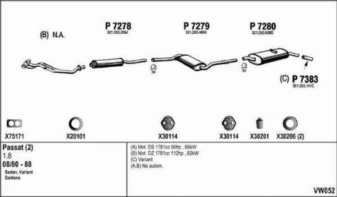 Fenno VW052 - Exhaust System car-mod.net