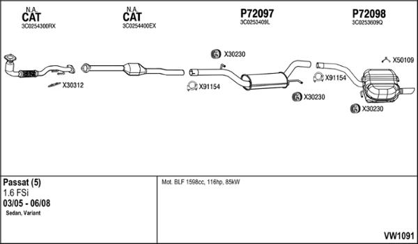 Fenno VW1091 - Exhaust System car-mod.net