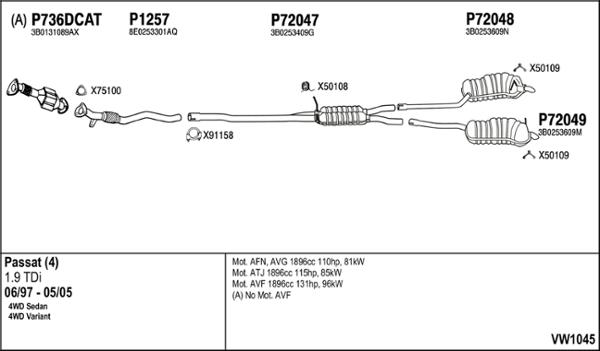 Fenno VW1045 - Exhaust System car-mod.net