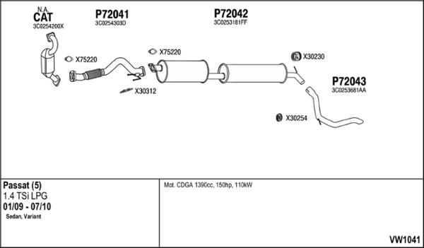 Fenno VW1041 - Exhaust System car-mod.net