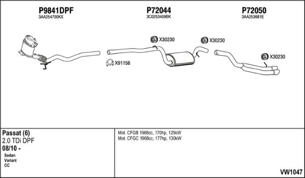 Fenno VW1047 - Exhaust System car-mod.net