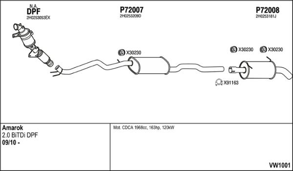 Fenno VW1001 - Exhaust System car-mod.net