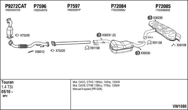 Fenno VW1080 - Exhaust System car-mod.net