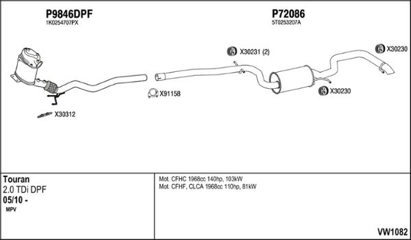 Fenno VW1082 - Exhaust System car-mod.net