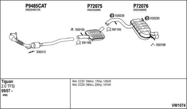 Fenno VW1074 - Exhaust System car-mod.net