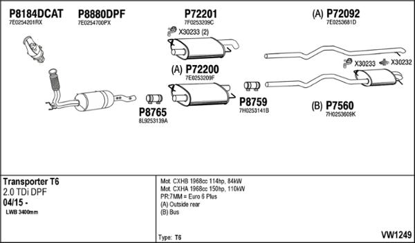 Fenno VW1249 - Exhaust System car-mod.net