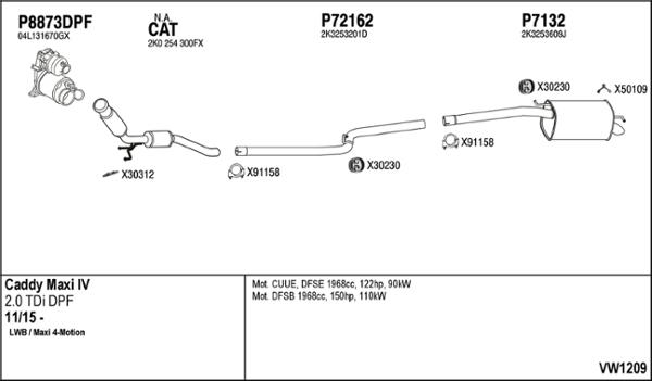 Fenno VW1209 - Exhaust System car-mod.net