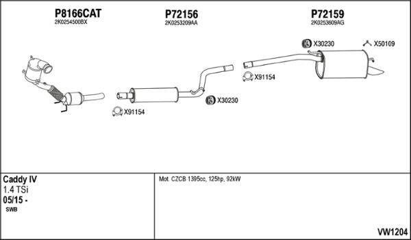Fenno VW1204 - Exhaust System car-mod.net