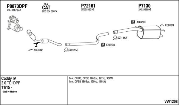 Fenno VW1208 - Exhaust System car-mod.net