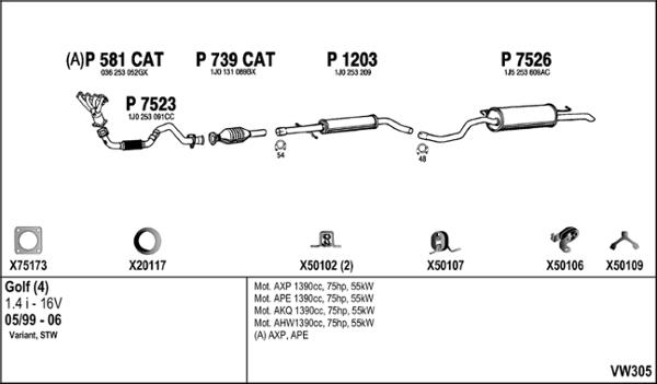 Fenno VW305 - Exhaust System car-mod.net