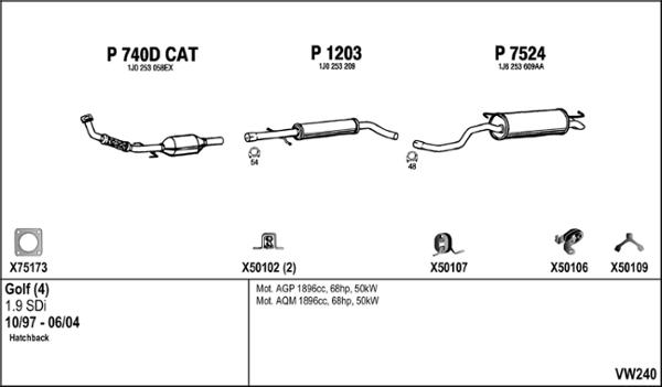 Fenno VW240 - Exhaust System car-mod.net