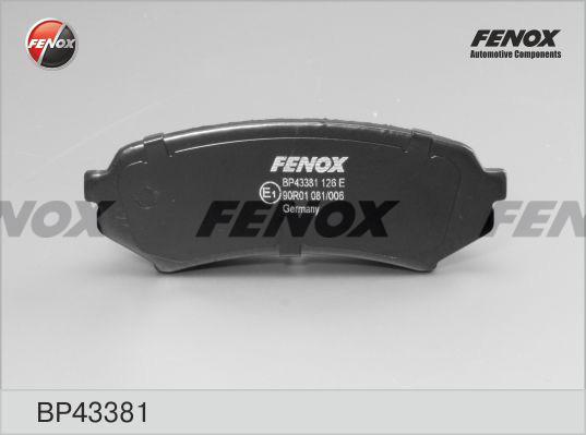 Fenox BP43381 - Brake Pad Set, disc brake car-mod.net