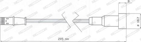 Ferodo FAI205 - Warning Contact, brake pad wear car-mod.net